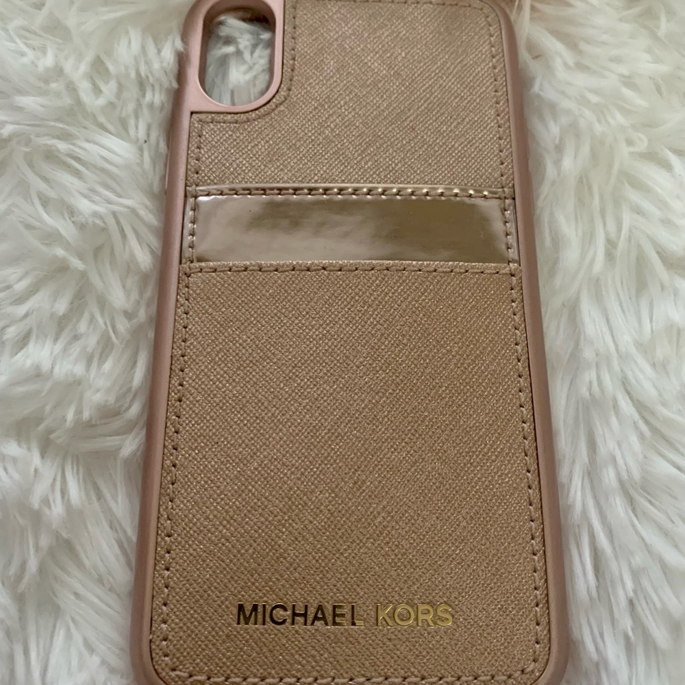 Michael Kors leather rose gold X,XS case